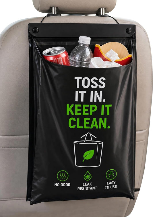 Disposable Car Trash Bag Hanging,Car Garbage Bag Leakproof, Odor Seal 50PCS