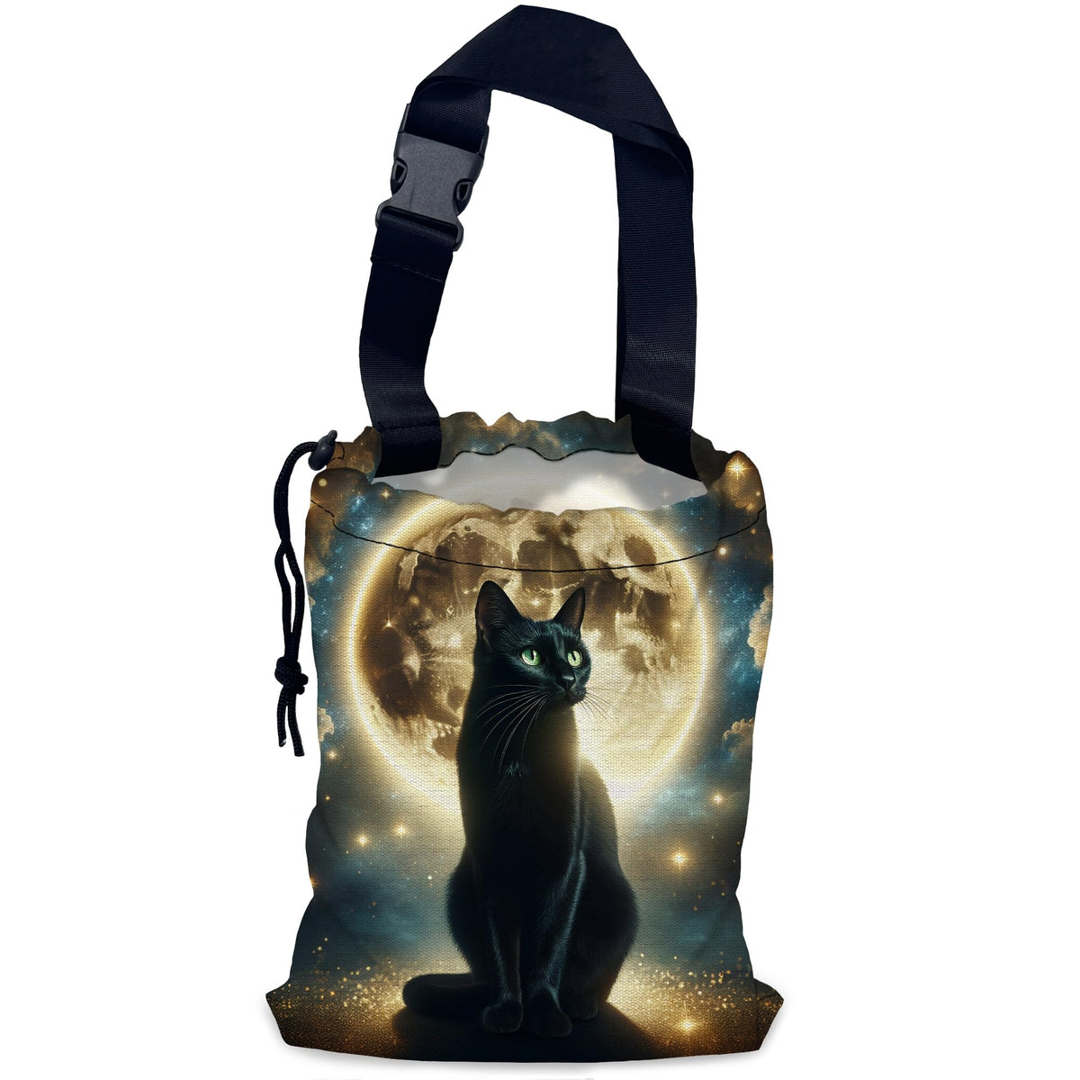 Sea Wave Car Trash Bag,Night Starry Sky Hanging Drawstring Car Garbage Bag,Waterproof Canvas Car Back Seat Organizer with Adjustable Buckle,for Vehicles,SUVs,Camping,Road Trips