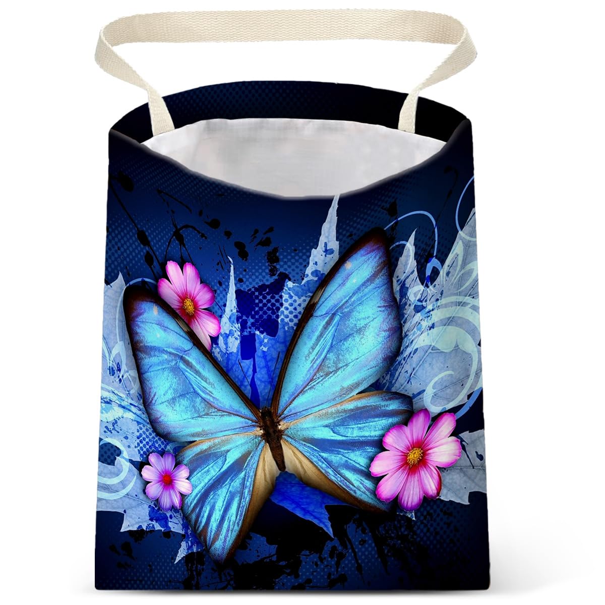 Car Trash Bag Hanging No Snap Small Garbage Bag for Car Back Seat Cute Printed One-handed Strap Trash Bags Car Accessories-Mountain Moon Lake Car Trash Bags