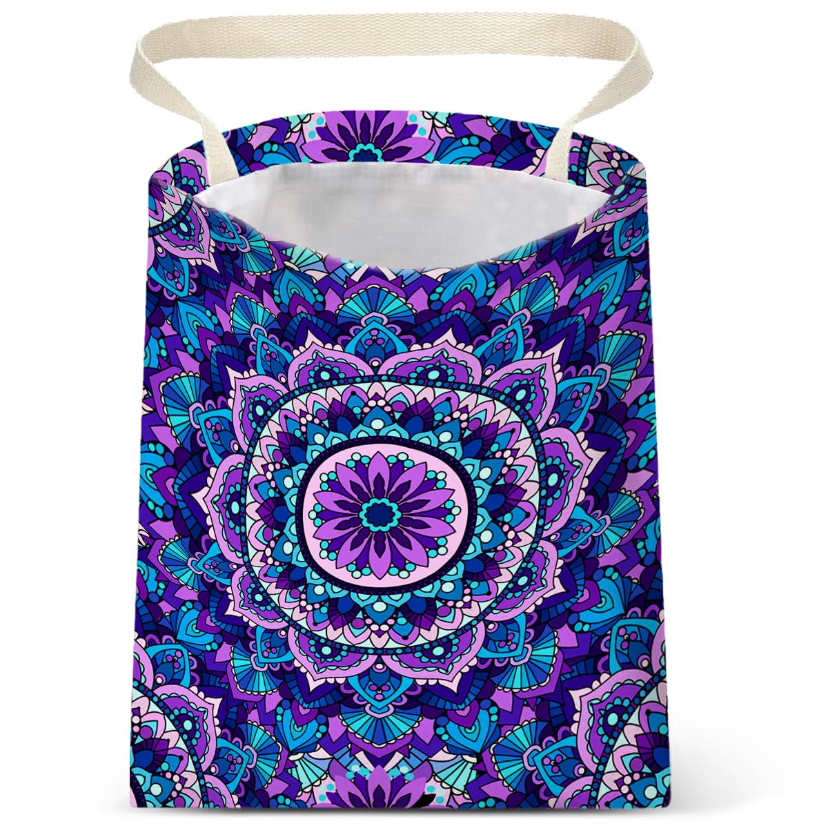 Car Trash Bag Hanging No Snap Small Garbage Bag for Car Back Seat Cute Printed One-handed Strap Trash Bags Car Accessories-Mountain Moon Lake Car Trash Bags
