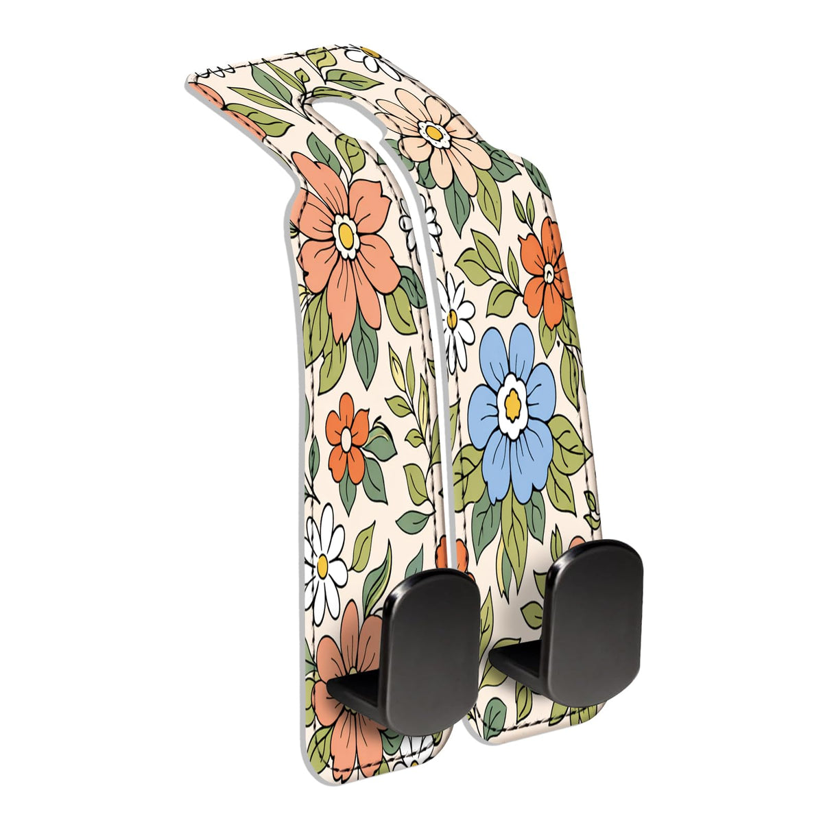 Car Seat Back Storage Hook, Funny Car Purse Hook, Cute Vehicle Storage Organizer for Purses Handbags Boho Cute Floral