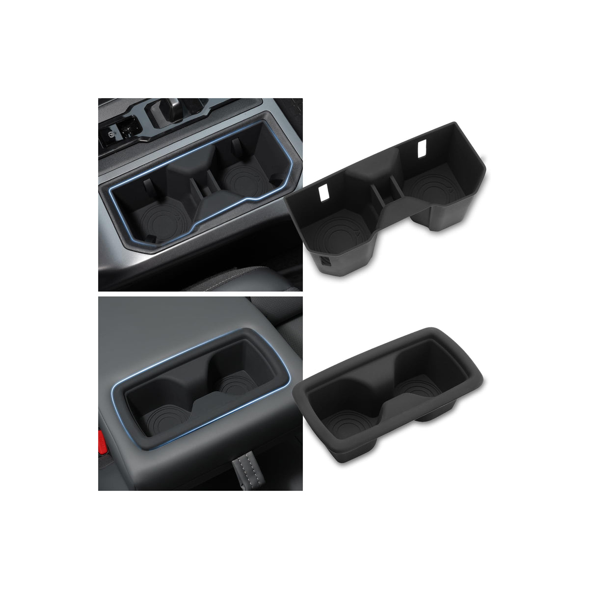 Autorder Center Console Organizer for 2022 2023 2024 2025 2026 Lexus NX NX 250/NX 350/NX 350h 450h+ Accessories Armrest Storage Box Secondary Insert Tray with Anti-Slip Mat