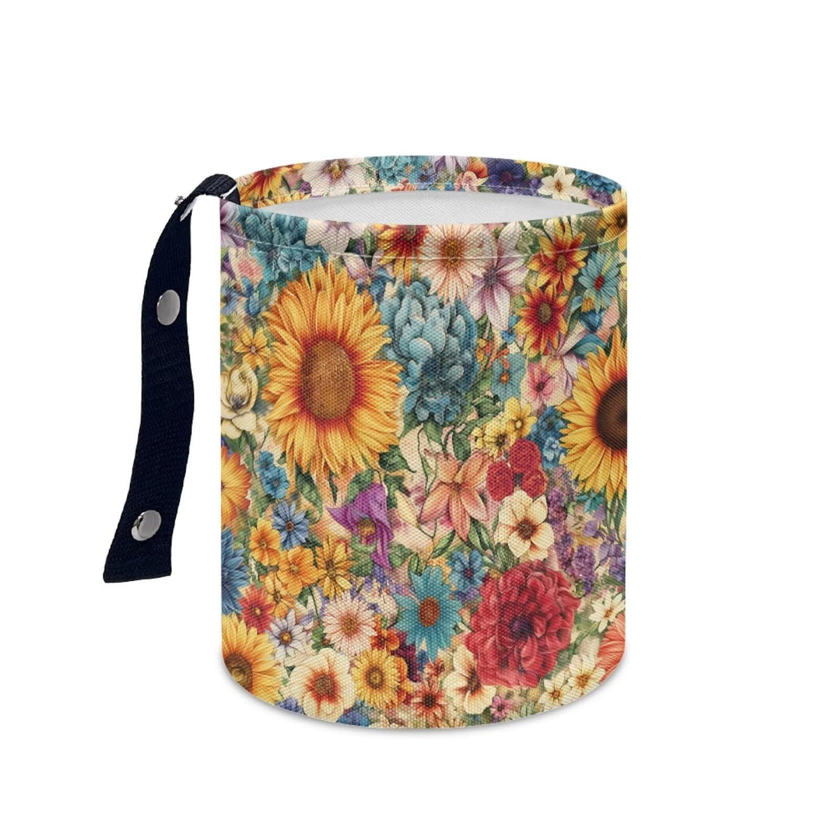 Boho Flowers Car Trash Can Waterproof Auto Vehicle Garbage Organizer Bag Hanging Car Waste Basket Holder for Front Seat Back, Seat, Floor, Headrest