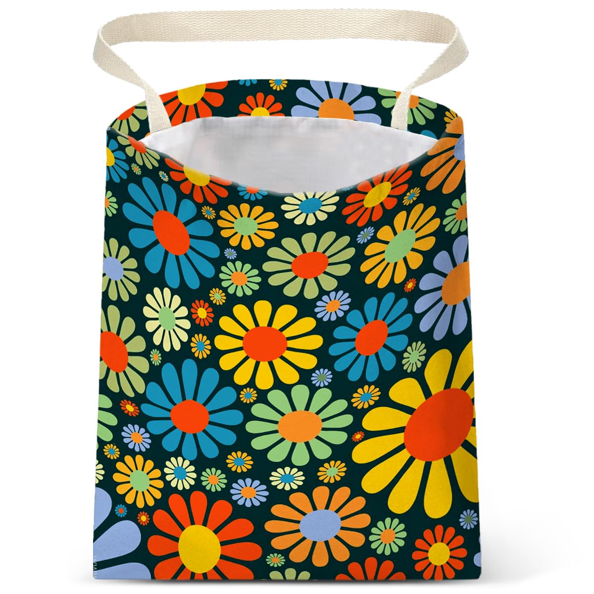 Car Trash Bag Hanging No Snap Small Garbage Bag for Car Back Seat Cute Printed One-handed Strap Trash Bags Car Accessories-Mountain Moon Lake Car Trash Bags