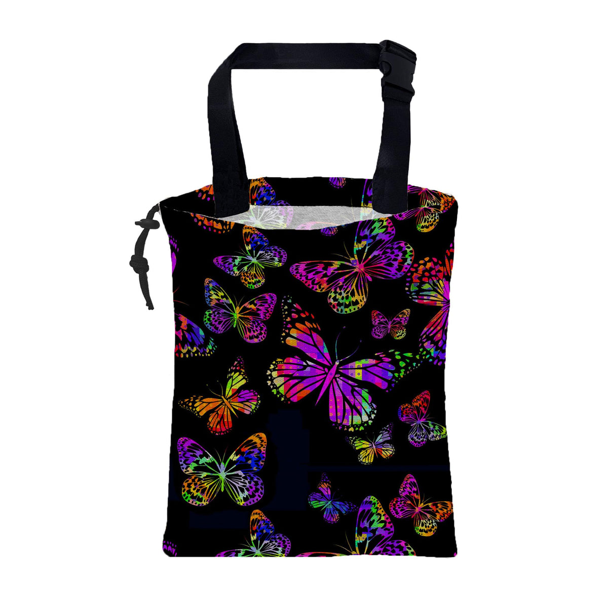 Car Garbage Bag Purple Lavender Flowers Drawstring Car Trash Bag Hanging for Back Seat with Adjustable Buckle Canvas Vehicle Trash Can Easy-to-Install