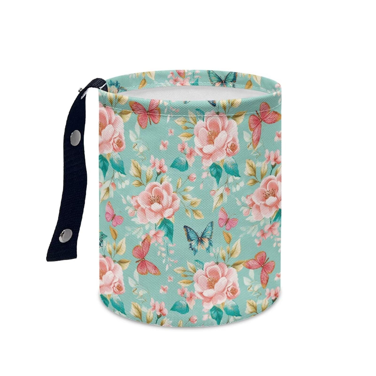 Boho Flowers Car Trash Can Waterproof Auto Vehicle Garbage Organizer Bag Hanging Car Waste Basket Holder for Front Seat Back, Seat, Floor, Headrest