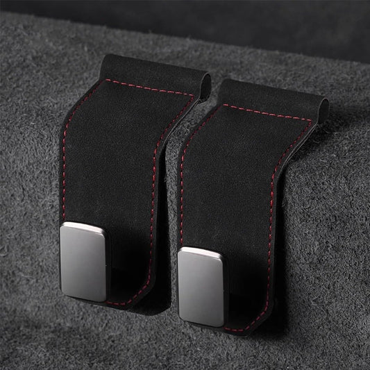 2PCS Car Co-Pilot Glove Box Organizer Hooks, Anti-Scratch Passenger Glovebox Storage Hangers, Universal Hanging Hook for Purses Bags Umbrellas (Black)