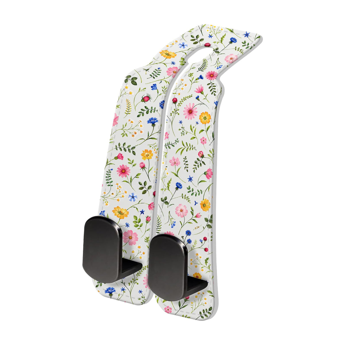 PU Leather Car Seat Hook, Storage Headrest Hanger, Cute Car Backseat Organizer, Car Hooks For Purses and Bags, Butterfly Rose