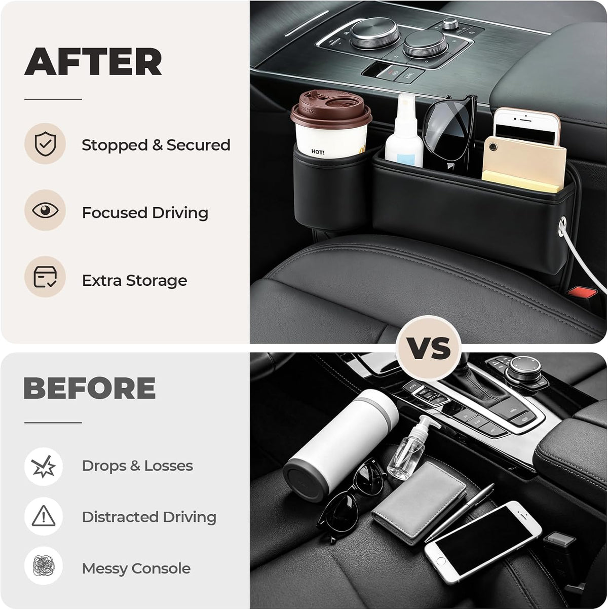 Universal Fit Car Seat Gap Filler Organizer