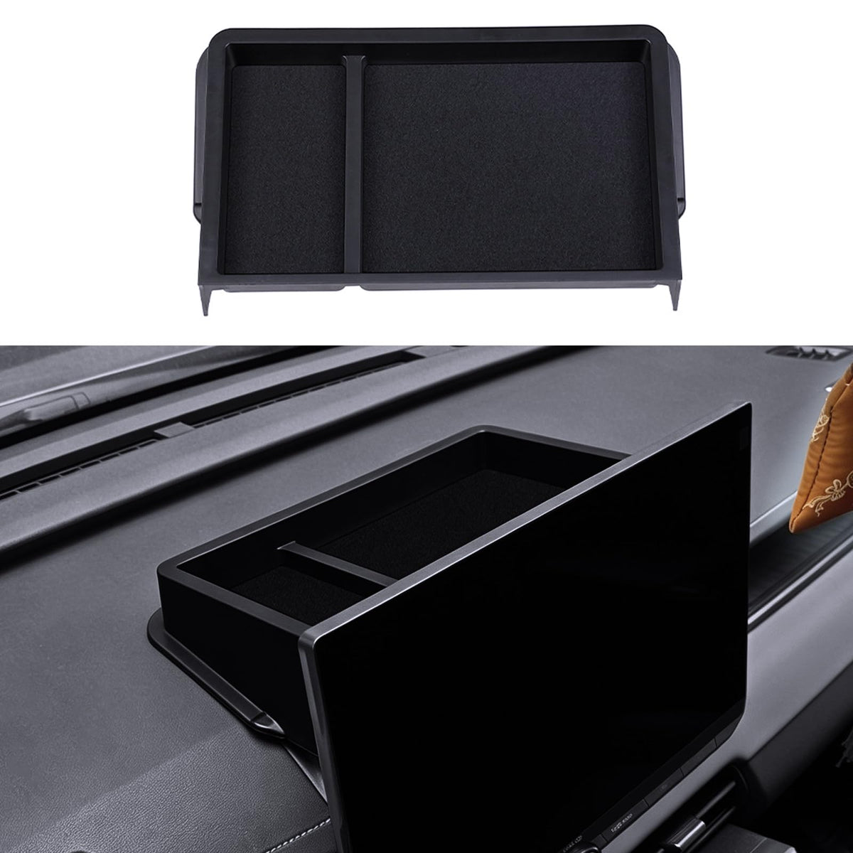 For 2026 Toyota RAV4 Center Console Passenger Glove Box Divider Organizer ABS Material Easy to Pick Up&Install, 6th Gen Hybrid&Plug-in Hybrid Interior Accessories