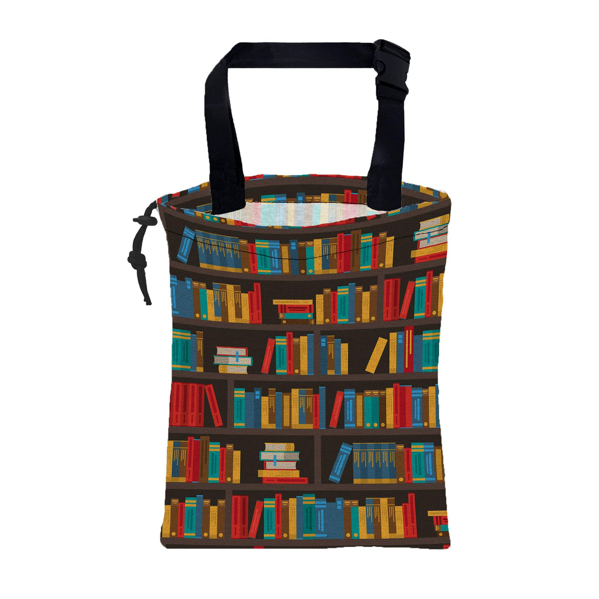 Car Garbage Bag Vintage Groovy 70s Floral Drawstring Car Trash Bag Hanging for Back Seat with Adjustable Buckle Canvas Vehicle Trash Can Easy-to-Install
