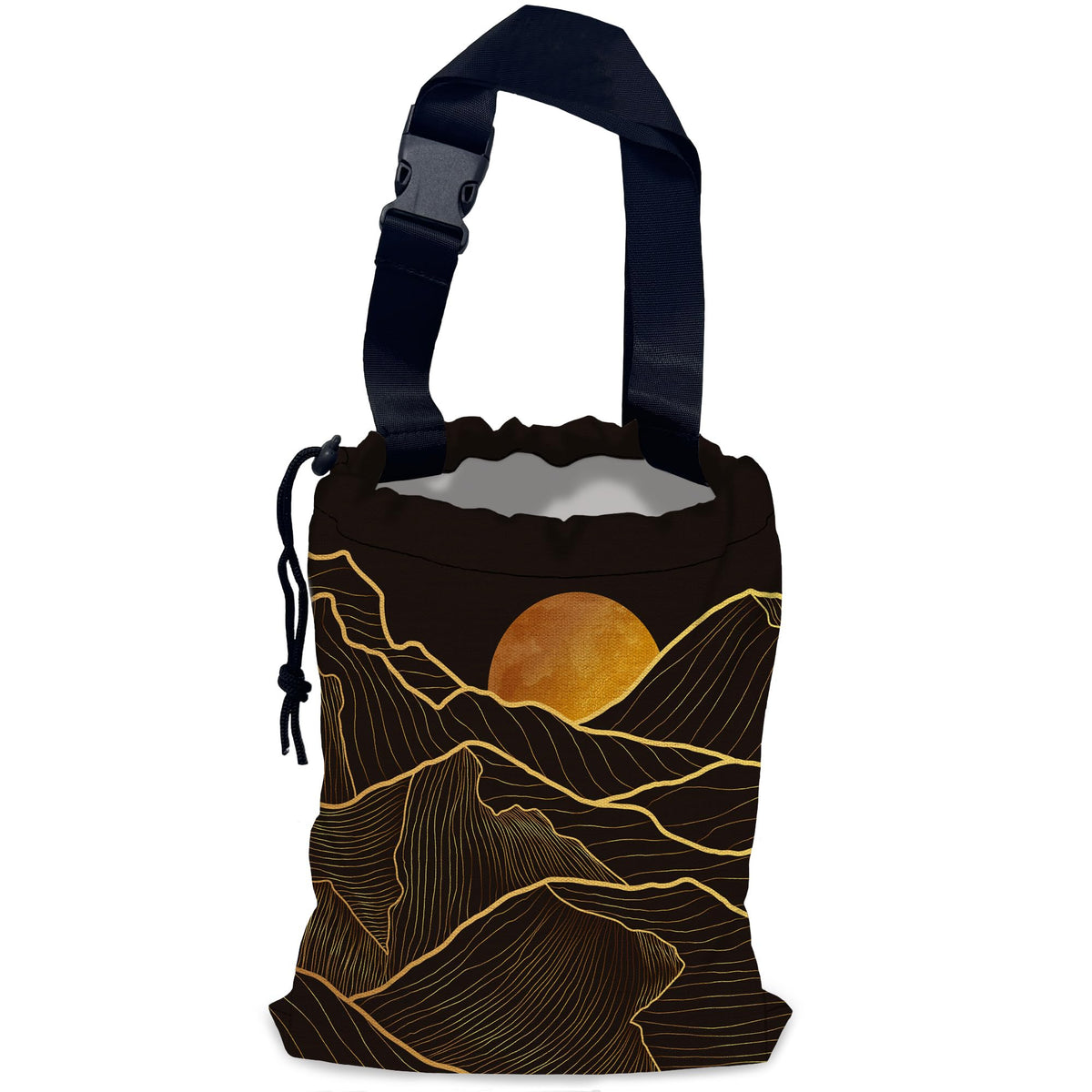 Sea Wave Car Trash Bag,Night Starry Sky Hanging Drawstring Car Garbage Bag,Waterproof Canvas Car Back Seat Organizer with Adjustable Buckle,for Vehicles,SUVs,Camping,Road Trips