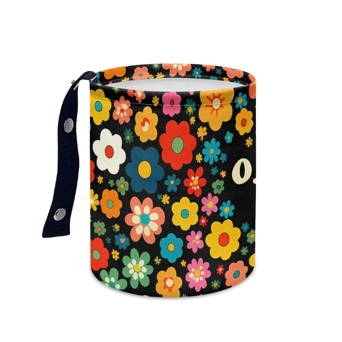 Boho Flowers Car Trash Can Waterproof Auto Vehicle Garbage Organizer Bag Hanging Car Waste Basket Holder for Front Seat Back, Seat, Floor, Headrest