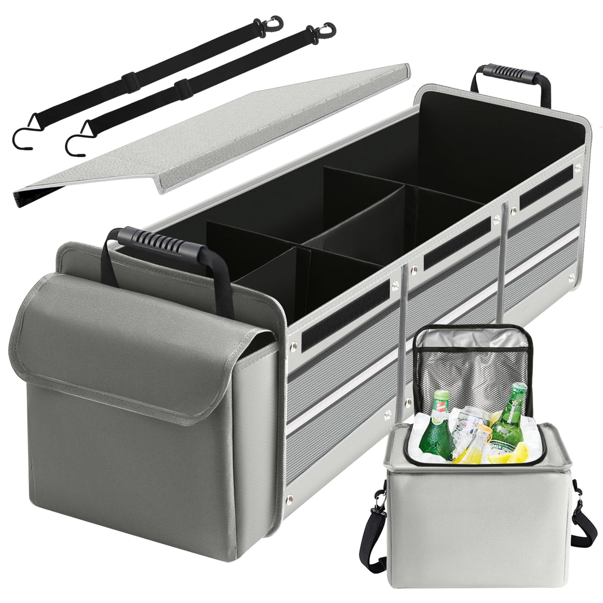 Car Trunk Organizer,Heavy Duty Collapsible 95 L Capacity Car Trunk Storage