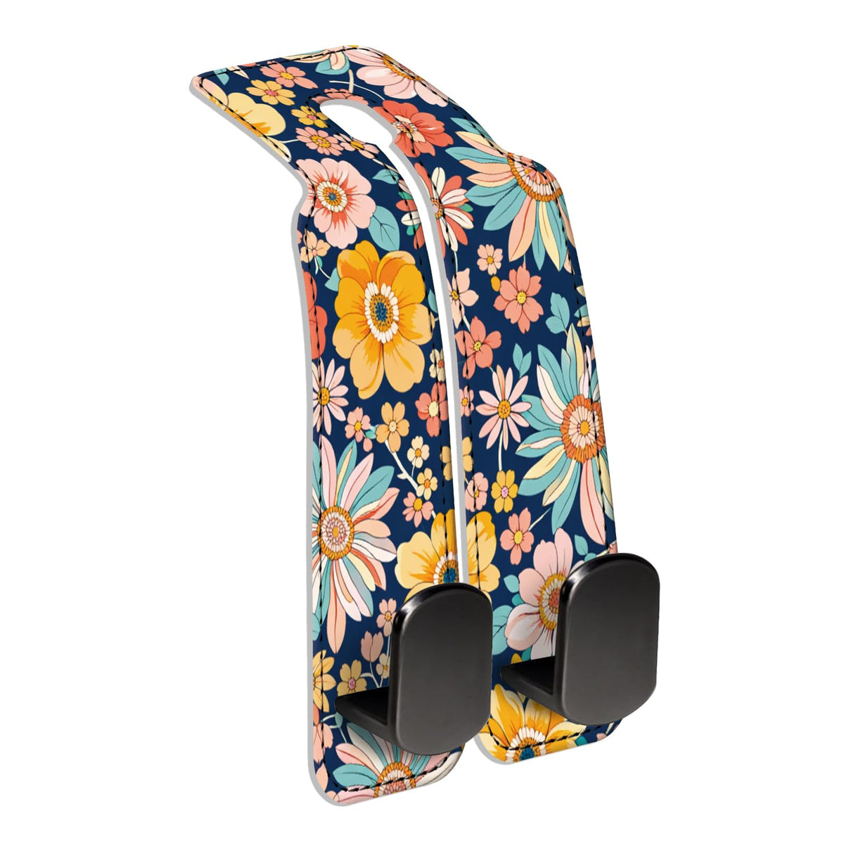 Car Seat Back Storage Hook, Funny Car Purse Hook, Cute Vehicle Storage Organizer for Purses Handbags Orange Flower Mushroom