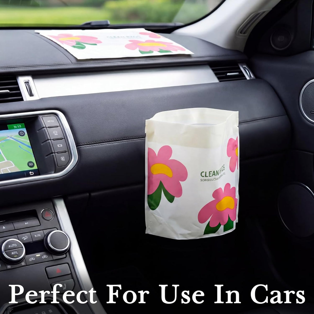 Sabary 60 Pcs Disposable Car Garbage Bin Bags, Seal Vomit Trash for Car
