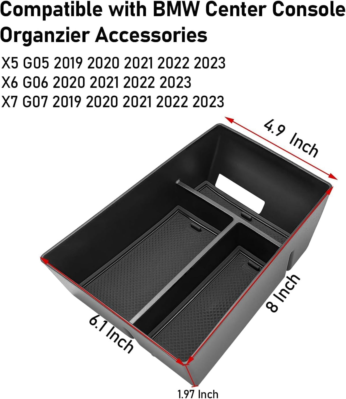 Jaronx For BMW X5 G05/X6 G06/X7 G07 Center Console Organizer