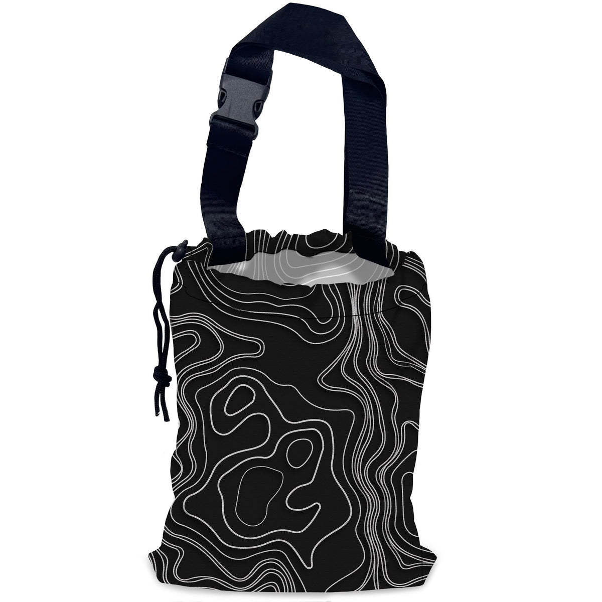 Sea Wave Car Trash Bag,Night Starry Sky Hanging Drawstring Car Garbage Bag,Waterproof Canvas Car Back Seat Organizer with Adjustable Buckle,for Vehicles,SUVs,Camping,Road Trips