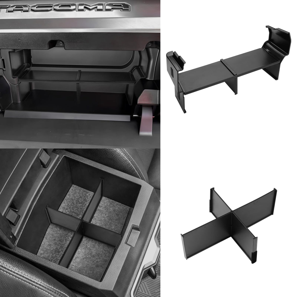 Autorder Center Console Organizer for 2022 2023 2024 2025 2026 Lexus NX NX 250/NX 350/NX 350h 450h+ Accessories Armrest Storage Box Secondary Insert Tray with Anti-Slip Mat