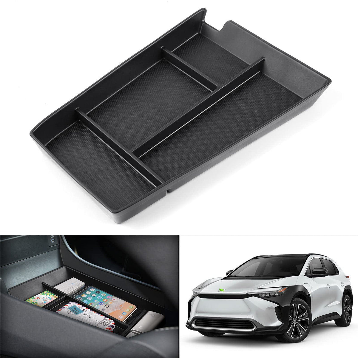 Autorder Center Console Organizer for 2022 2023 2024 2025 2026 Lexus NX NX 250/NX 350/NX 350h 450h+ Accessories Armrest Storage Box Secondary Insert Tray with Anti-Slip Mat