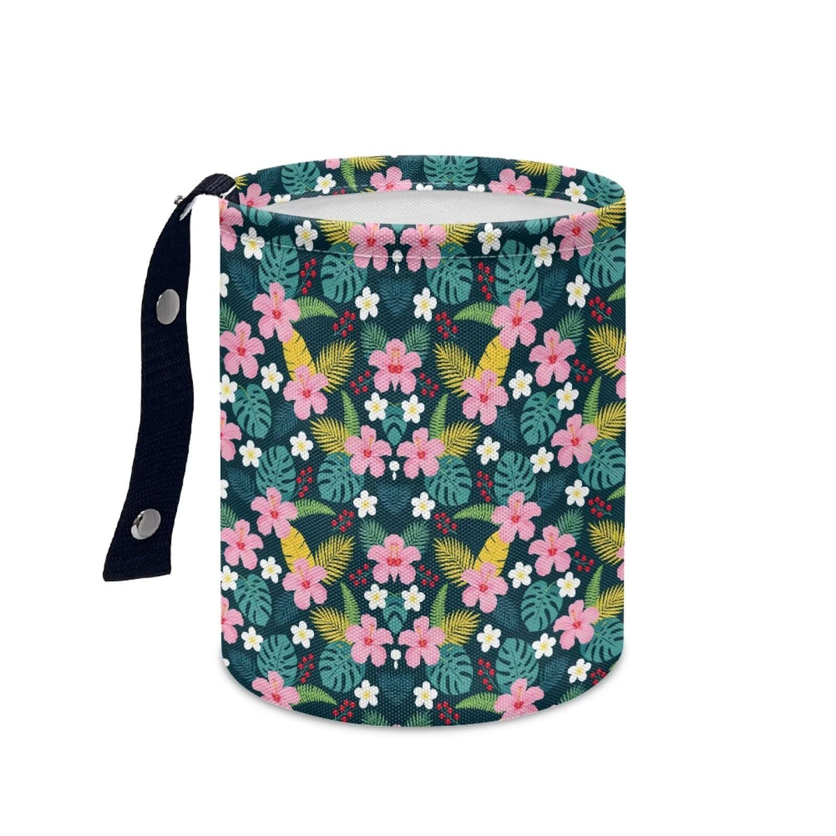Boho Flowers Car Trash Can Waterproof Auto Vehicle Garbage Organizer Bag Hanging Car Waste Basket Holder for Front Seat Back, Seat, Floor, Headrest