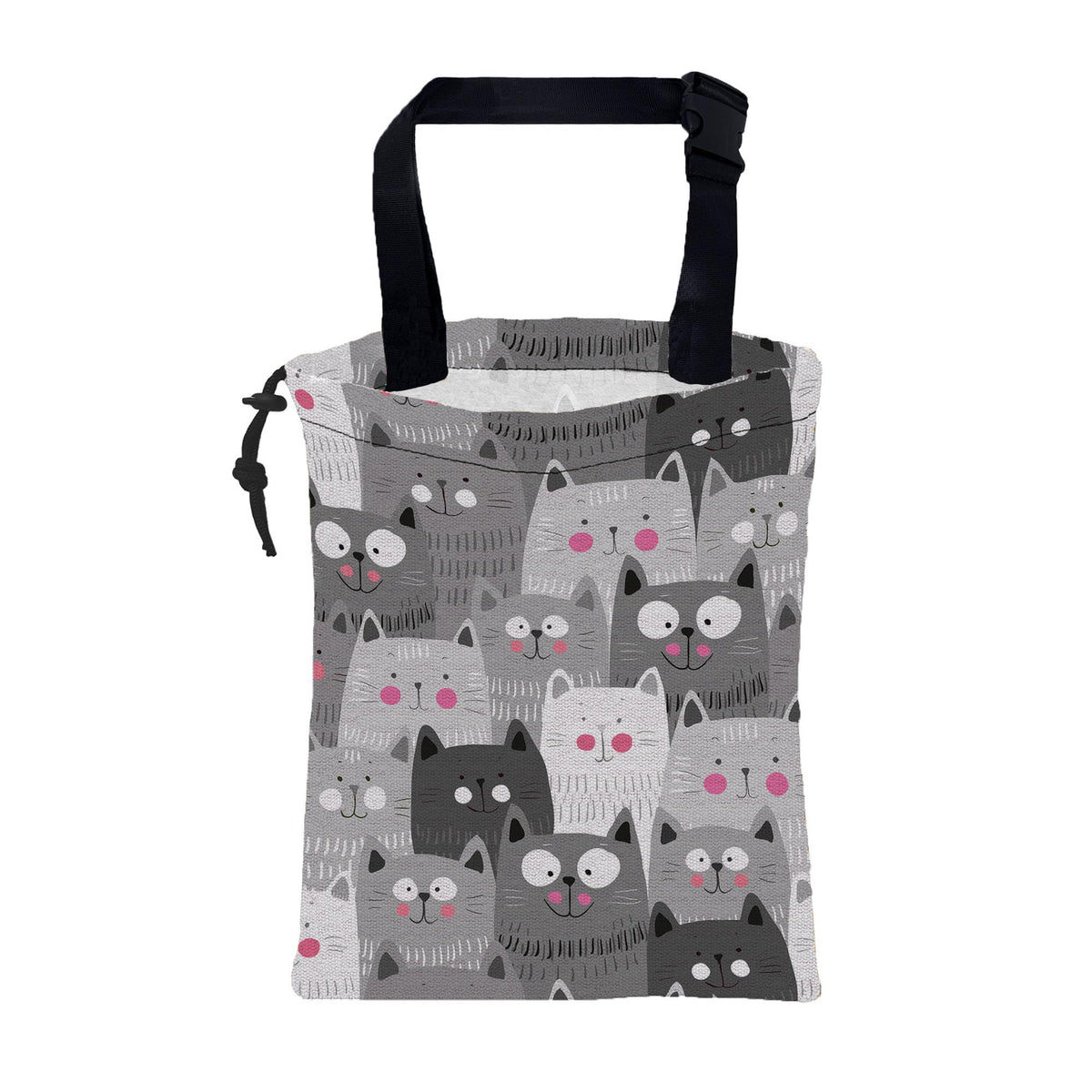Car Garbage Bag Vintage Groovy 70s Floral Drawstring Car Trash Bag Hanging for Back Seat with Adjustable Buckle Canvas Vehicle Trash Can Easy-to-Install
