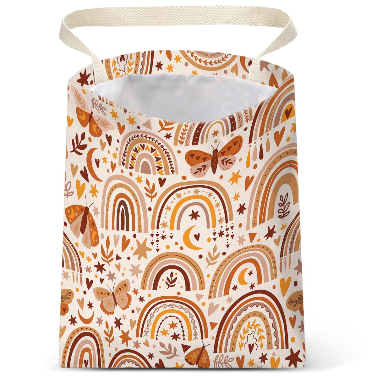 Car Trash Bag Hanging No Snap Small Garbage Bag for Car Back Seat Cute Printed One-handed Strap Trash Bags Car Accessories-Mountain Moon Lake Car Trash Bags