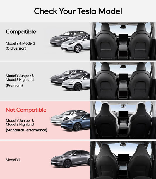 Wigoo Car Seat Hooks for Tesla Model Y/3, Foldable Hidden Design, 2 Pack