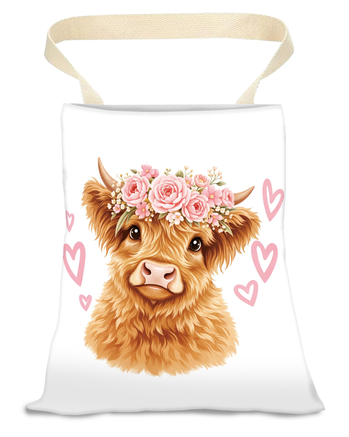 Car Trash Can, Durable Hanging Car Trash Garbage Bag, Cute Automotive Garbage Cans Organizer, Cute Pink Red Flower