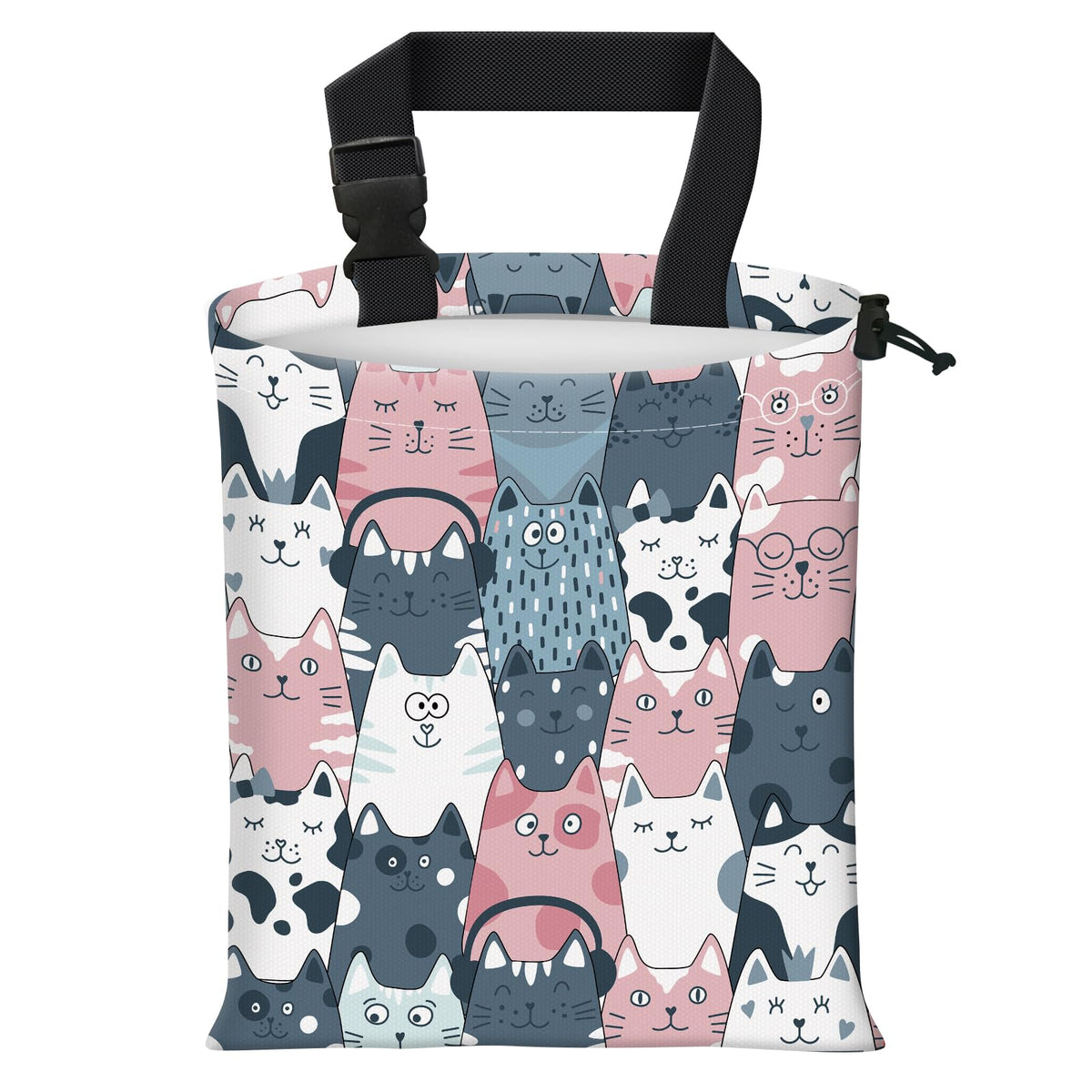 Car Trash Bag Large Hanging Can for Back of Seat, Cute Waterproof Car Garbage Bag for Vehicle, Travelling, Outdoor Cute Boho Pink Floral