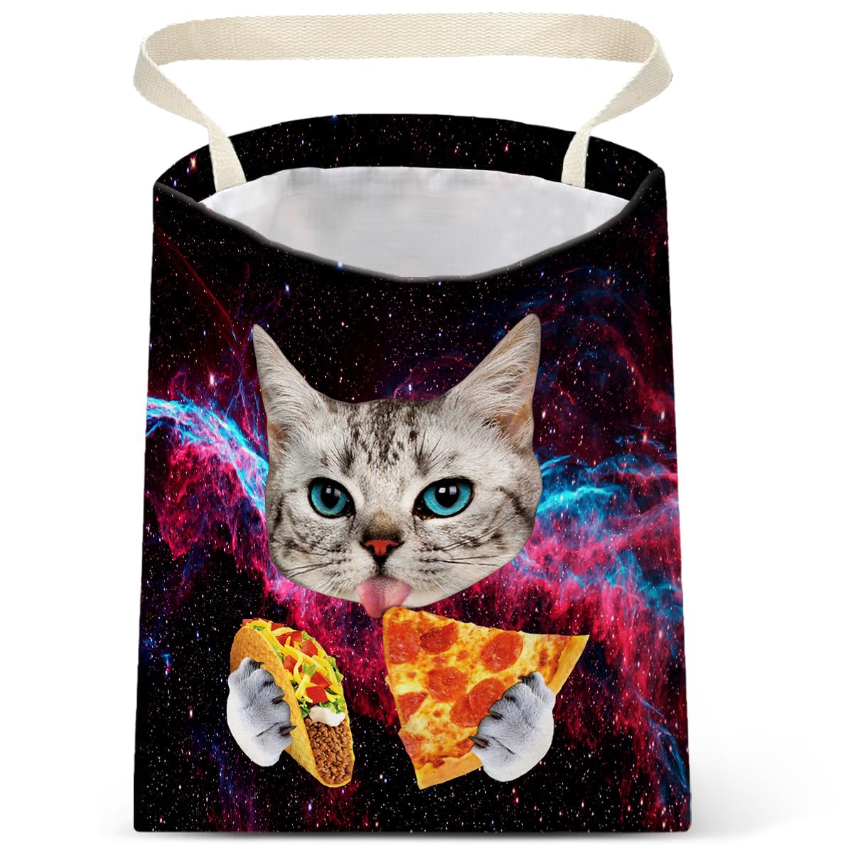 Car Trash Bag Hanging No Snap Small Garbage Bag for Car Back Seat Cute Printed One-handed Strap Trash Bags Car Accessories-Mountain Moon Lake Car Trash Bags