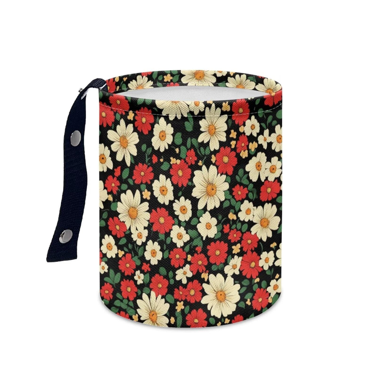 Boho Flowers Car Trash Can Waterproof Auto Vehicle Garbage Organizer Bag Hanging Car Waste Basket Holder for Front Seat Back, Seat, Floor, Headrest
