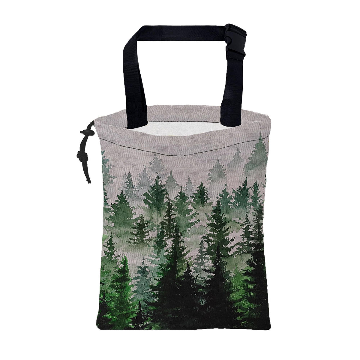 Car Garbage Bag Purple Lavender Flowers Drawstring Car Trash Bag Hanging for Back Seat with Adjustable Buckle Canvas Vehicle Trash Can Easy-to-Install