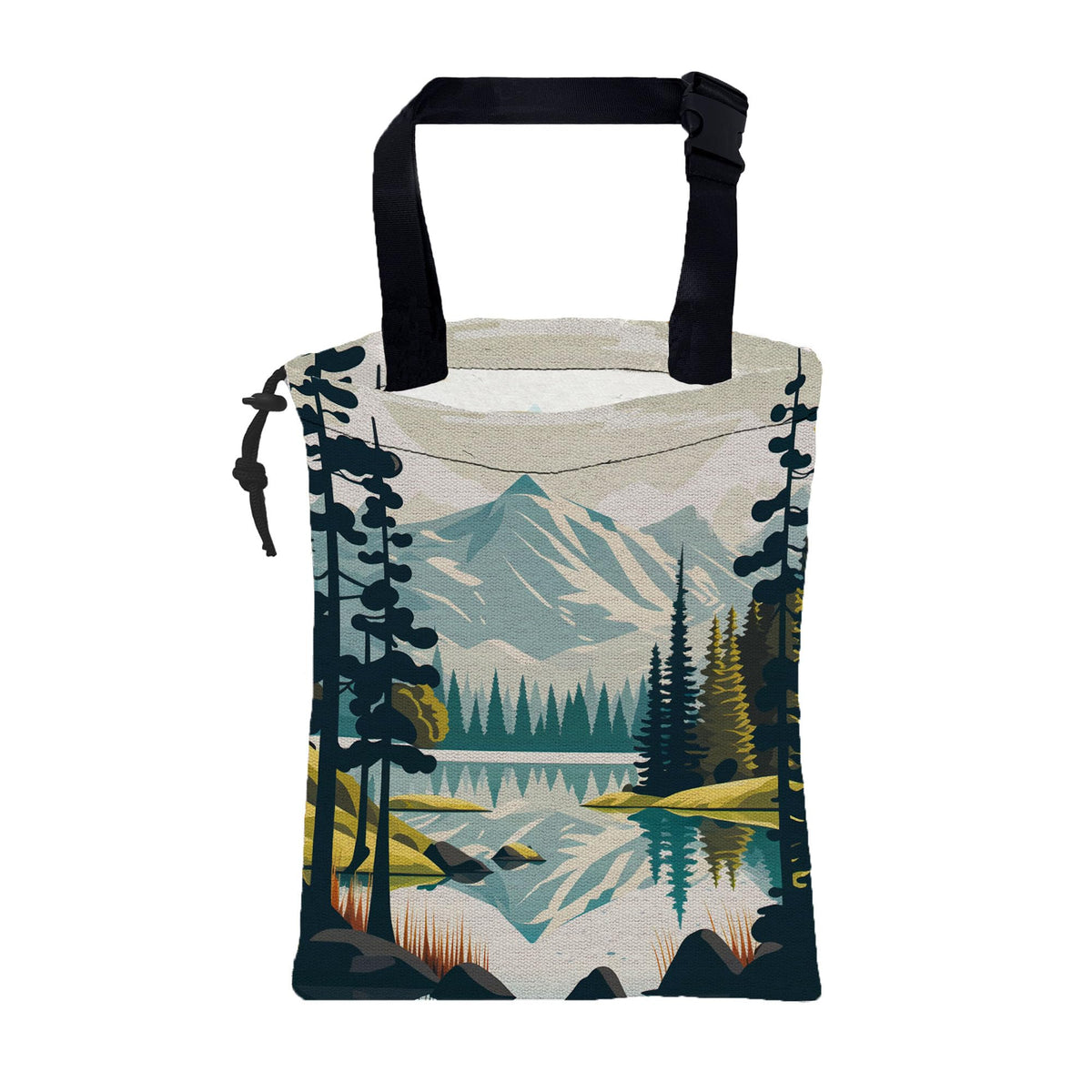Car Garbage Bag Vintage Groovy 70s Floral Drawstring Car Trash Bag Hanging for Back Seat with Adjustable Buckle Canvas Vehicle Trash Can Easy-to-Install