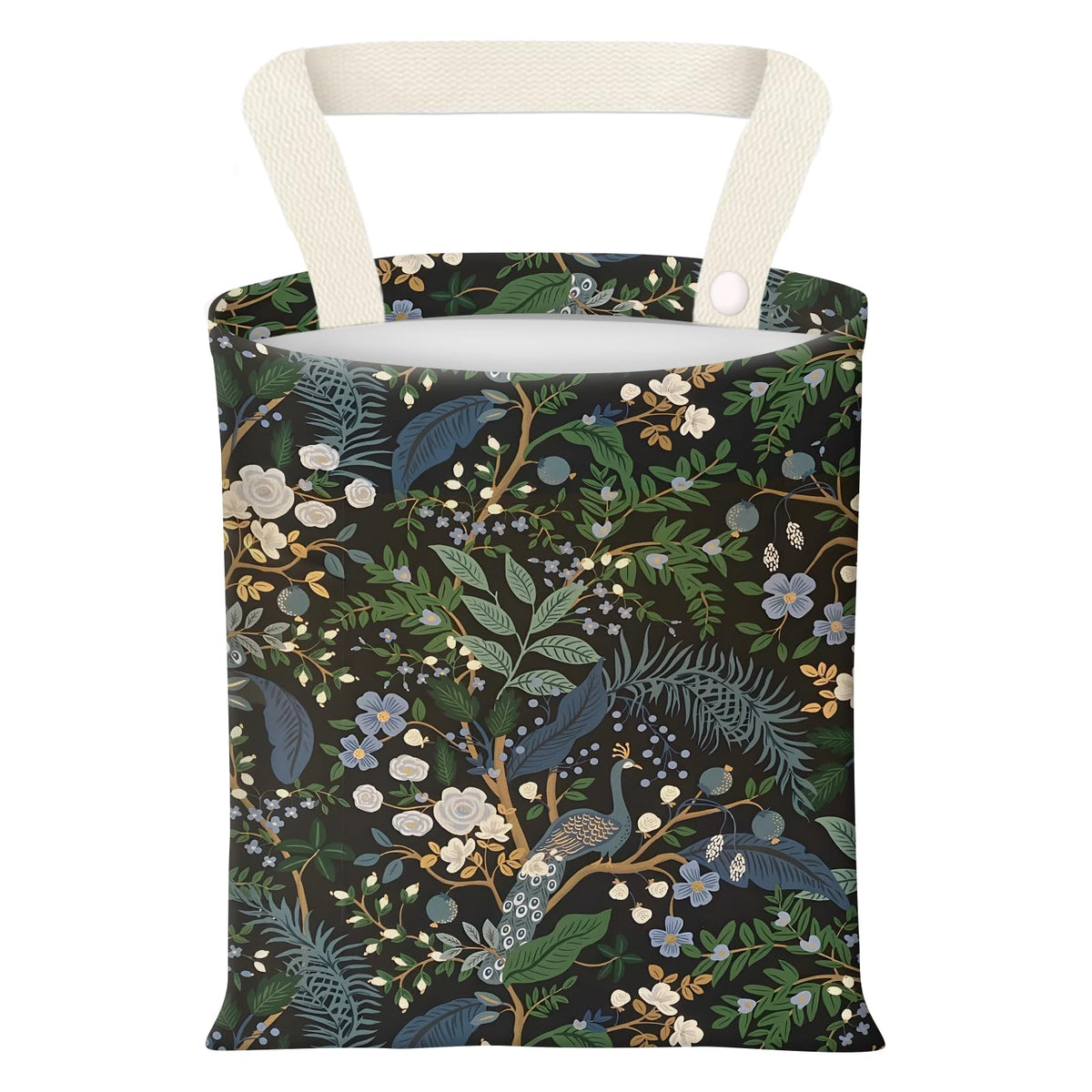 Hanging Car Garbage Bag, Cute Car Trash Can Bag, Automotive Accessories for Women Men Cute Green Peacock