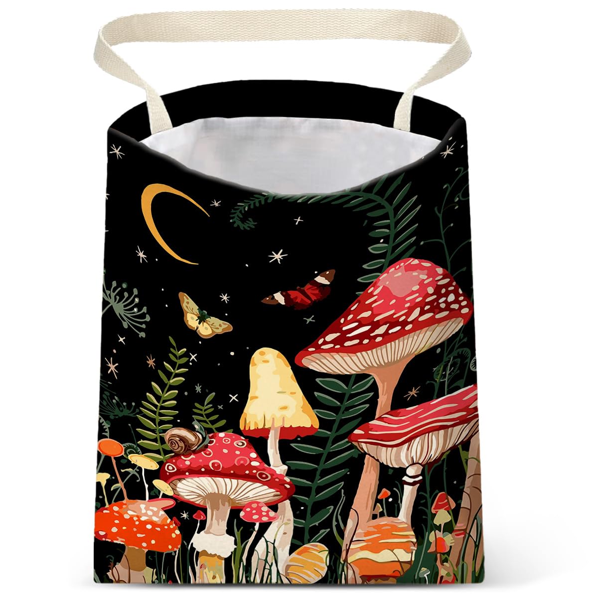 Car Trash Bag Hanging No Snap Small Garbage Bag for Car Back Seat Cute Printed One-handed Strap Trash Bags Car Accessories-Mountain Moon Lake Car Trash Bags