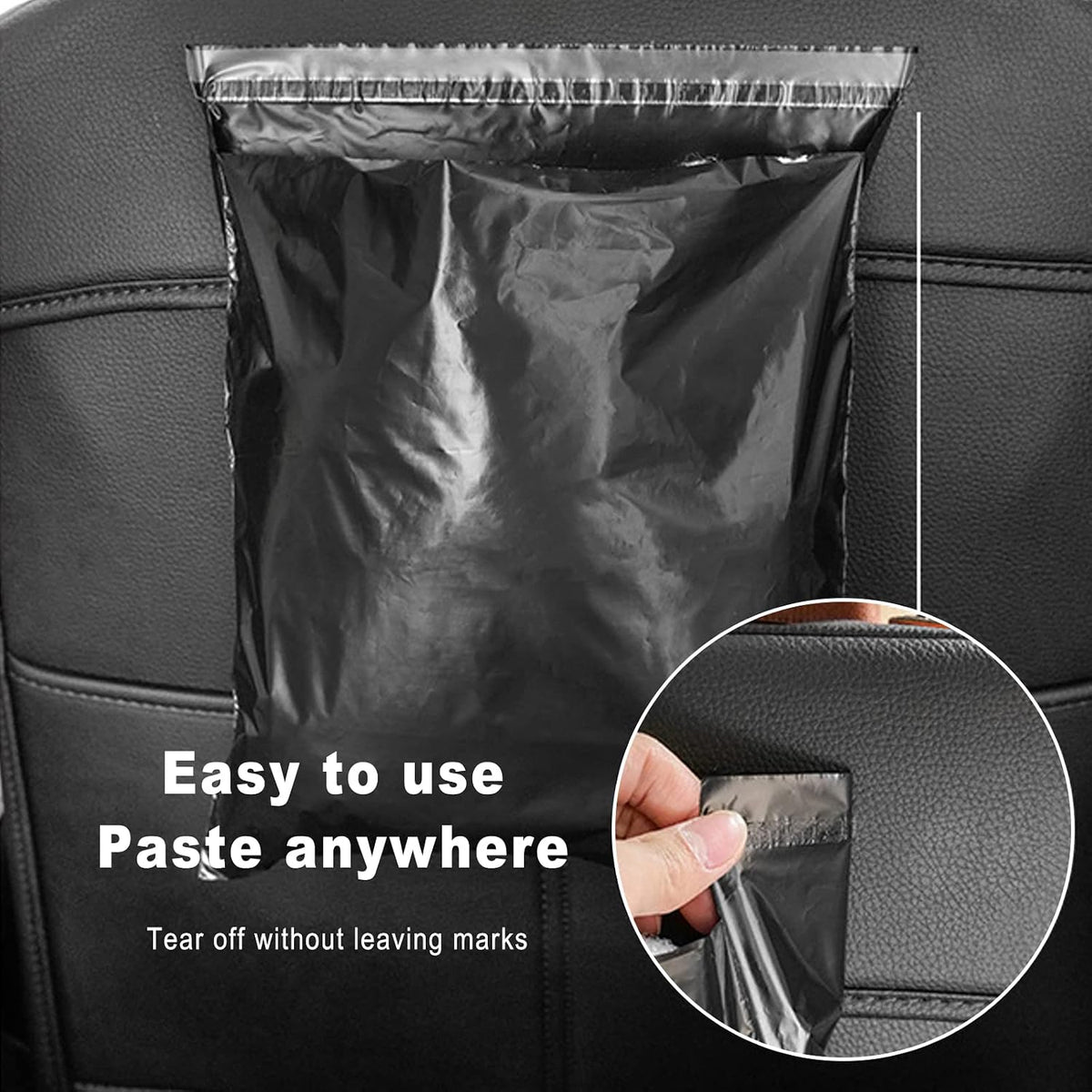 Disposable Car Trash Bags Self Adhesive Cleaning Bags 100