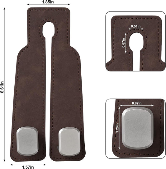 Suede Car Headrest Hooks Universal Heavy Duty Back Seat Hanger(Brown)