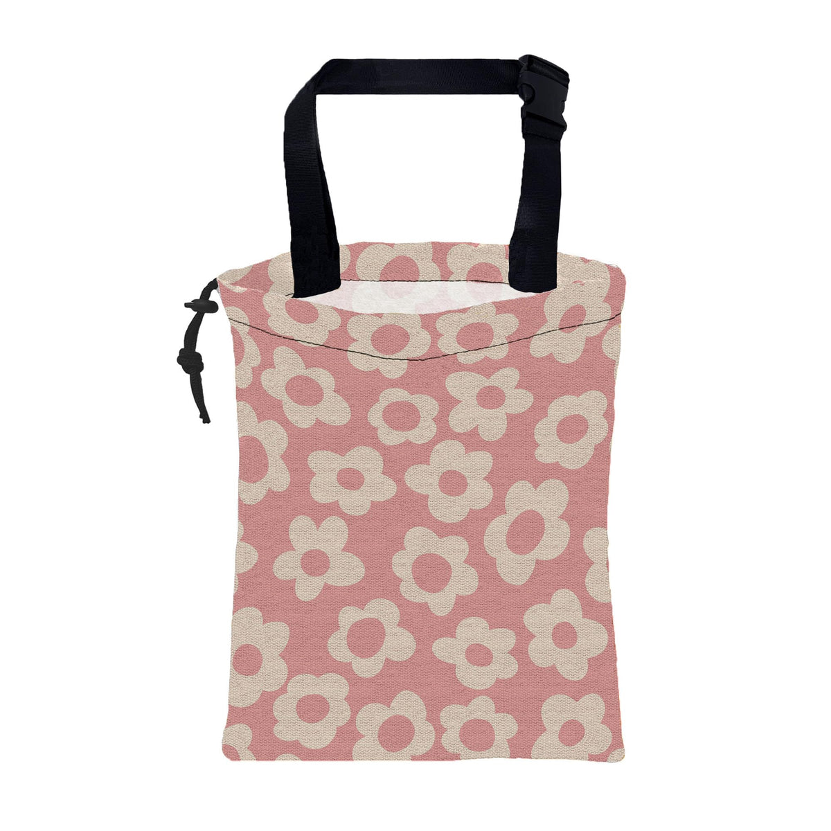 Car Garbage Bag Purple Lavender Flowers Drawstring Car Trash Bag Hanging for Back Seat with Adjustable Buckle Canvas Vehicle Trash Can Easy-to-Install