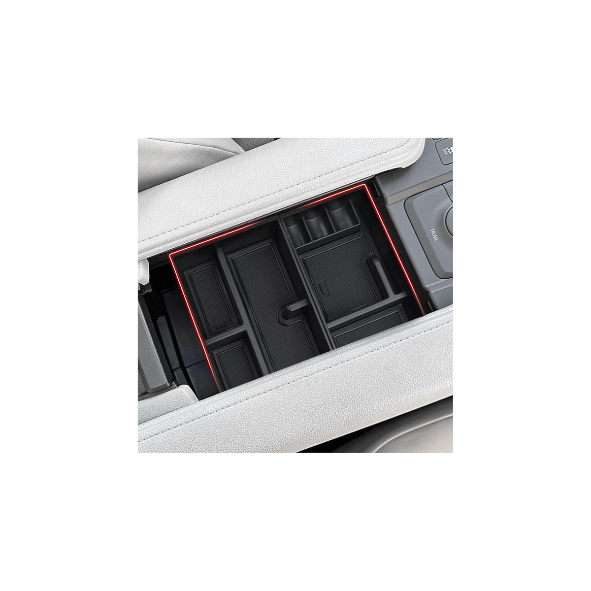 Autorder Center Console Organizer for 2022 2023 2024 2025 2026 Lexus NX NX 250/NX 350/NX 350h 450h+ Accessories Armrest Storage Box Secondary Insert Tray with Anti-Slip Mat