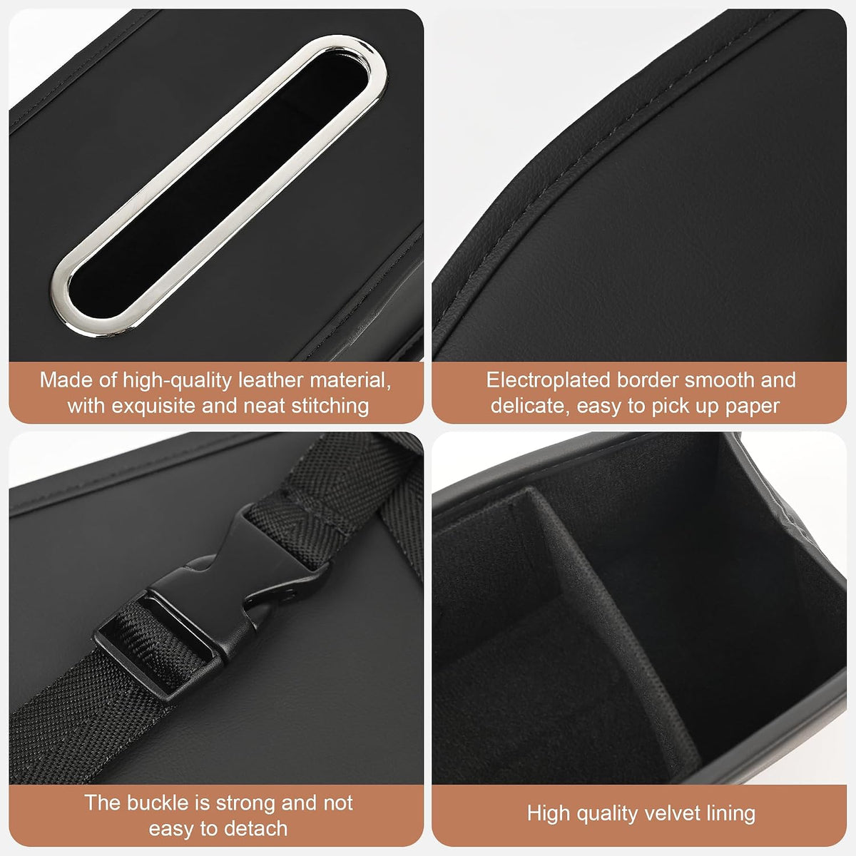 JEYODA Car Seat Back Organizer with 2 Drink Cup Holder,Car Tissue Holder and Storage Box Hook, 3 in 1 Multifunctional Storage for Food Drink Phone, Travel Accessories (Grey)