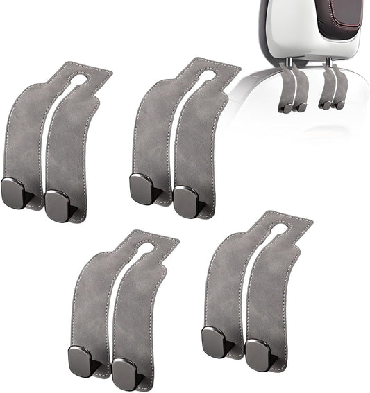 Car Purse Hook Purse Hook for Car Seats Headrest Car Seat Hooks,Heavy Duty Vehicle Organizer for Handbags, Groceries, Purses, Keep Car Tidy (Gray, 4 Pack)
