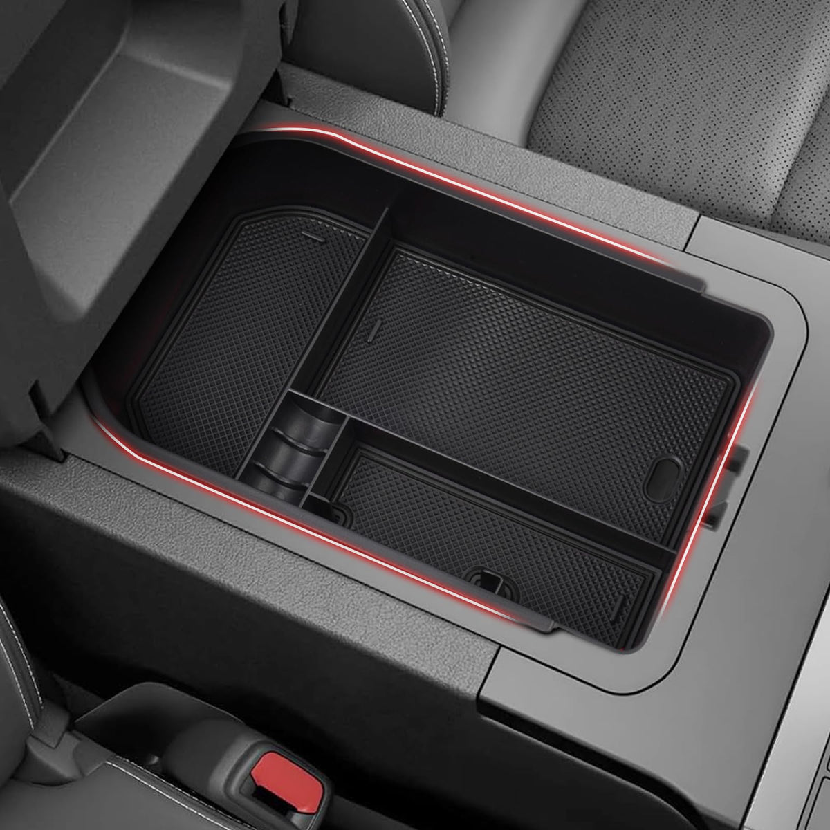 Autorder Center Console Organizer for 2022 2023 2024 2025 2026 Lexus NX NX 250/NX 350/NX 350h 450h+ Accessories Armrest Storage Box Secondary Insert Tray with Anti-Slip Mat
