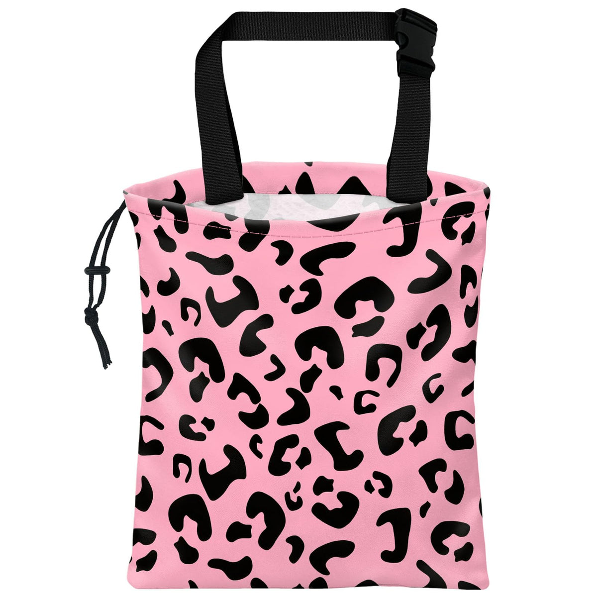 XIANGYUAN Cute Car Trash Bag,Hanging Car Organizer and Storage Bag,Trash Bin for Car Accessories,Cars Back Seat Organizer for Vehicle Travelling Camping（Black and White Cow Print）
