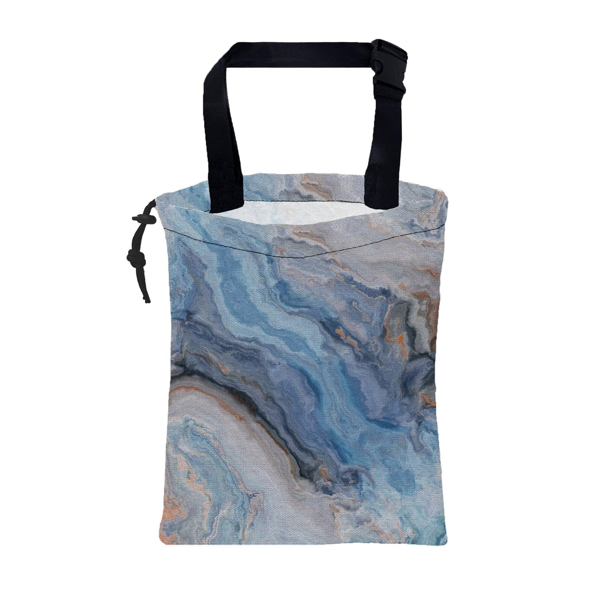 Car Garbage Bag Purple Lavender Flowers Drawstring Car Trash Bag Hanging for Back Seat with Adjustable Buckle Canvas Vehicle Trash Can Easy-to-Install