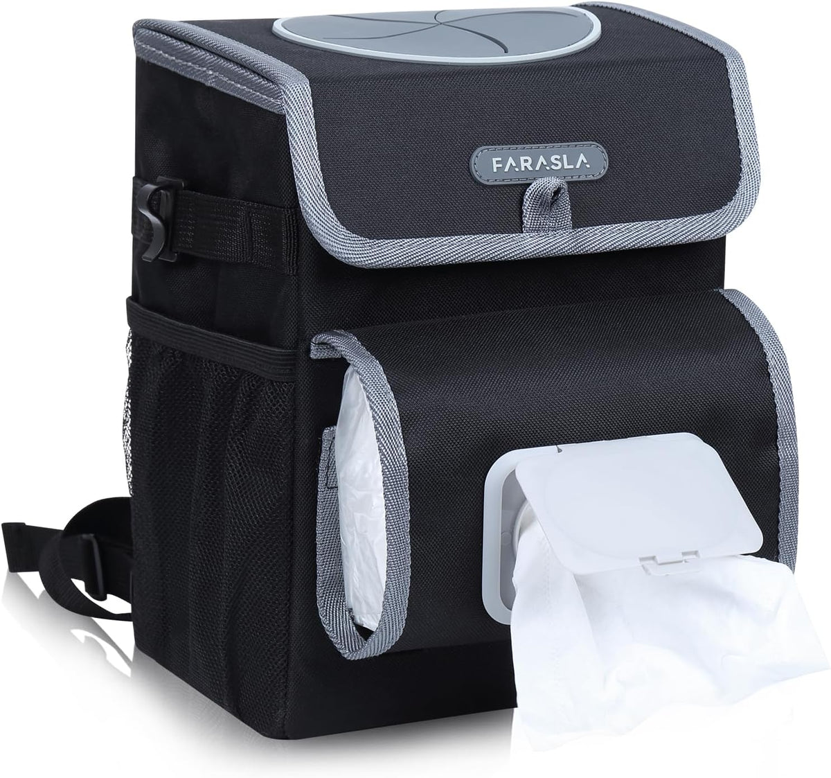 Farasla All-in-One Car Trash Can, Garbage Bag for Car