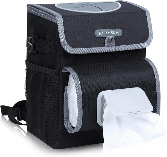 Farasla All-in-One Car Trash Can, Garbage Bag for Car
