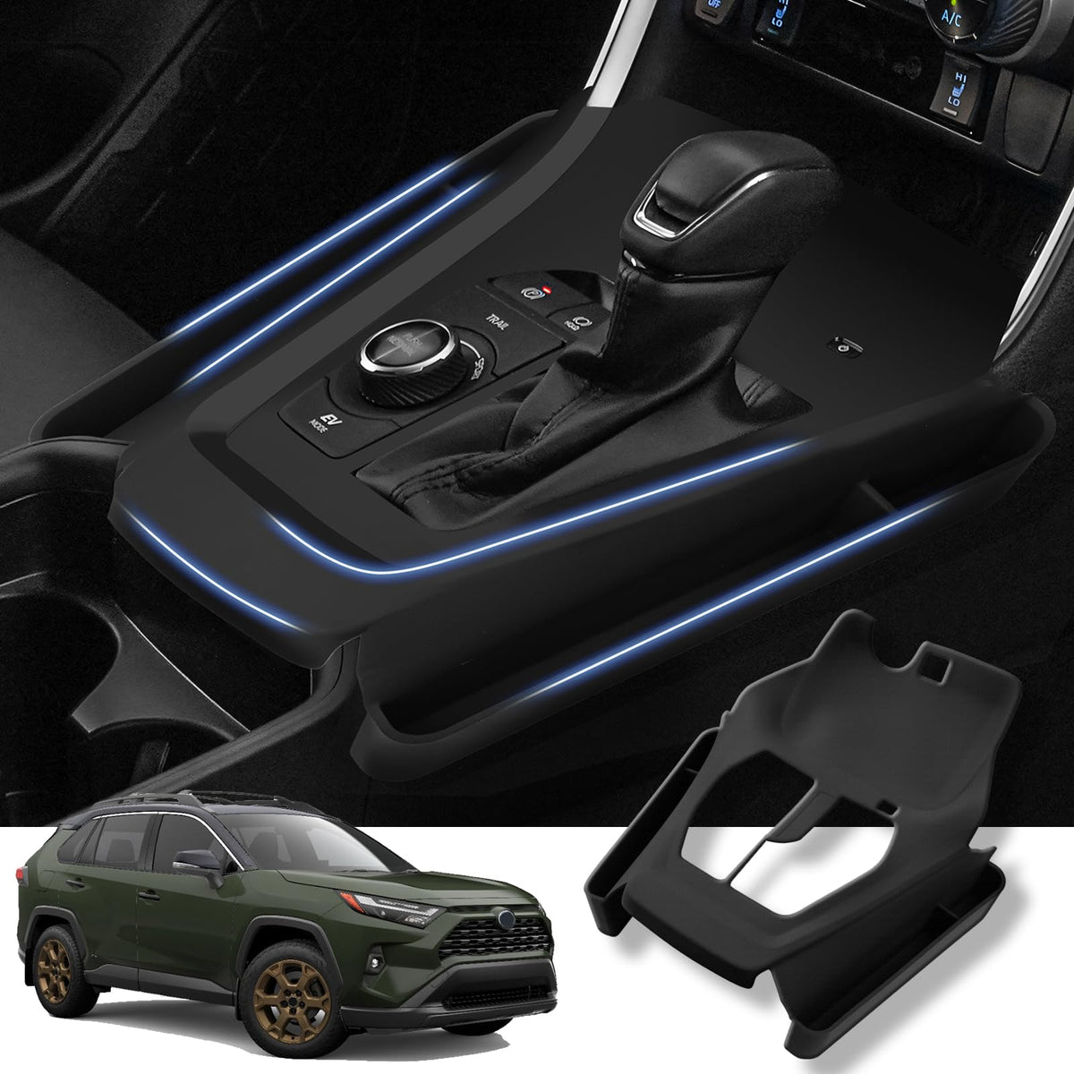 Autorder Center Console Organizer for 2022 2023 2024 2025 2026 Lexus NX NX 250/NX 350/NX 350h 450h+ Accessories Armrest Storage Box Secondary Insert Tray with Anti-Slip Mat