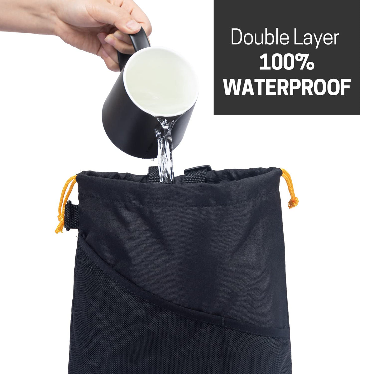 GNEGNI 2PCS Hanging Car Garbage Can - Waterproof Leakproof Trash Bag
