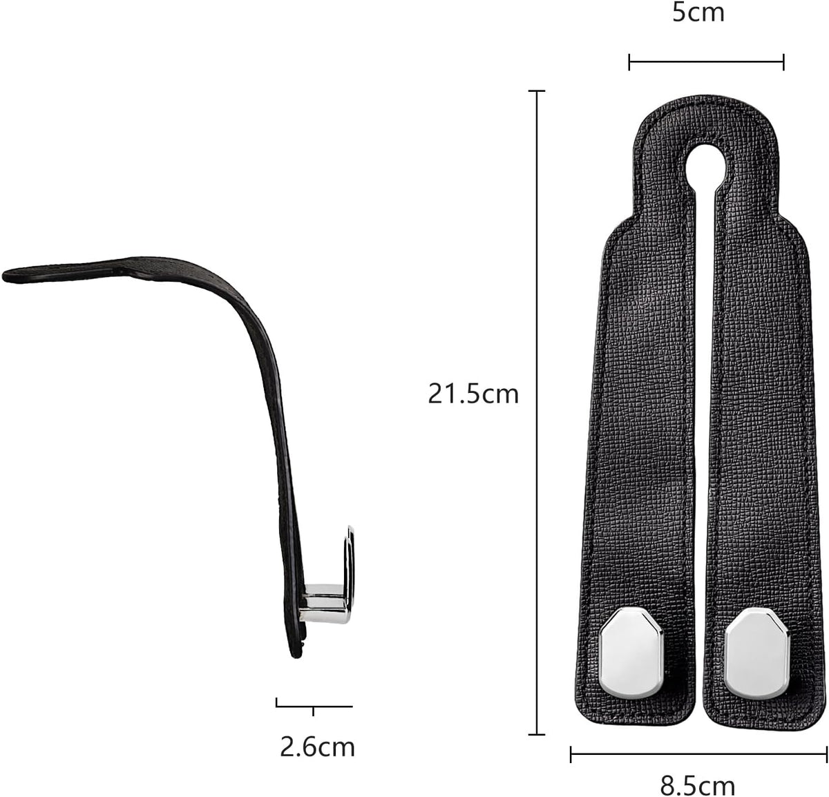 Car Seat Headrest Hooks, Genuine Leather and Zinc Alloy Car Purse Hook,Car Bag Hook,Car Seat Back Storage Hook for Purses, Handbags, Bags